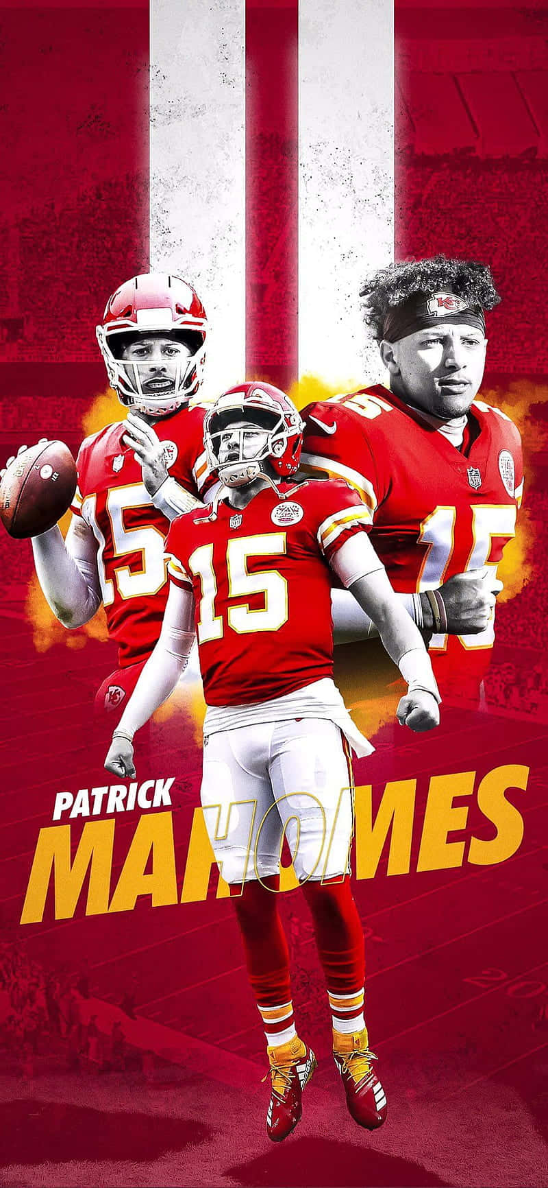 Patrick Mahomes Touching The Future Background