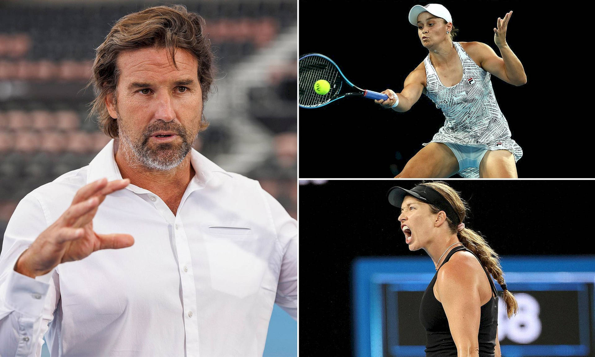 Patrick Rafter Ash Barty Danielle Collins