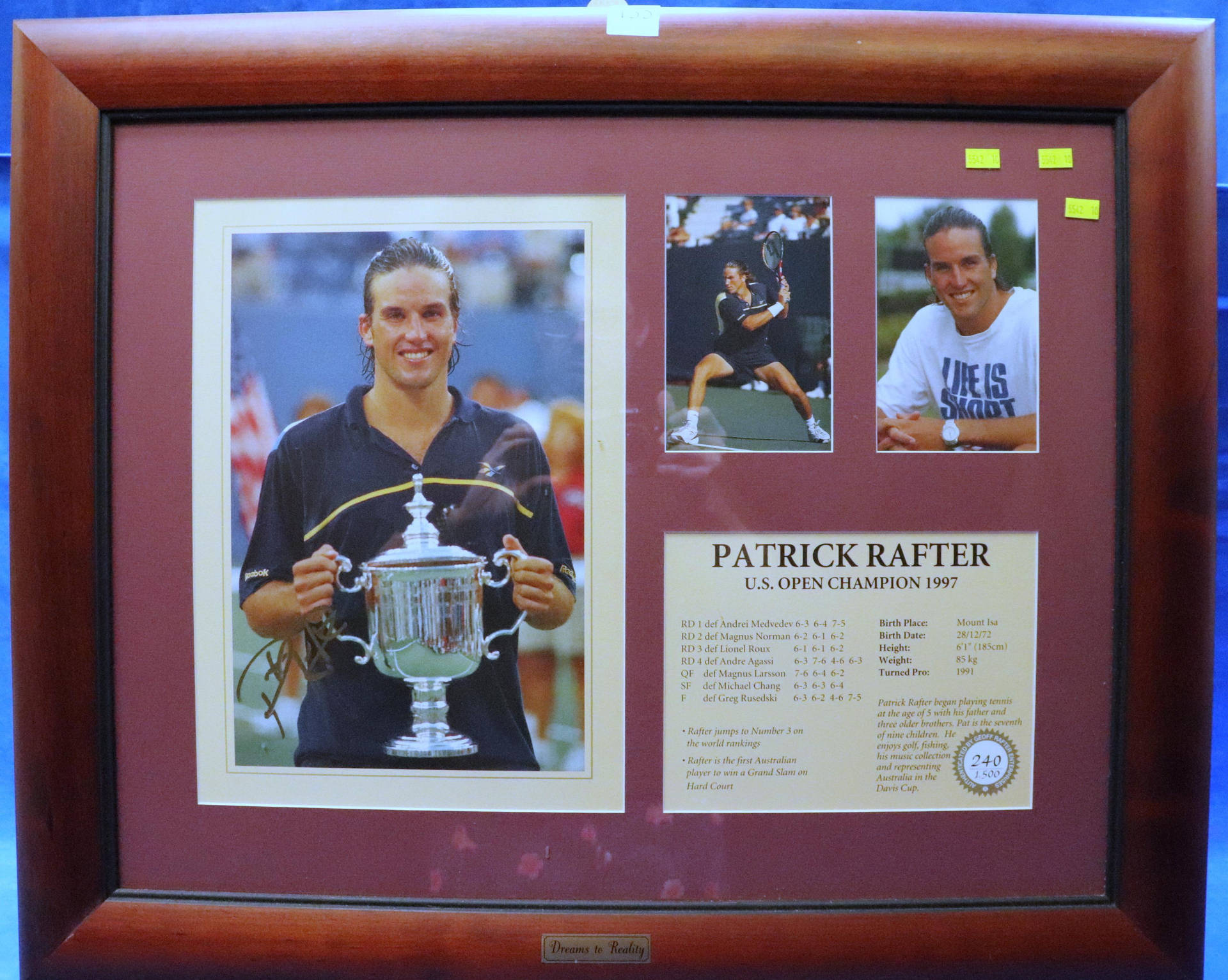 Patrick Rafter At His Victorious Moment In Us Open Background