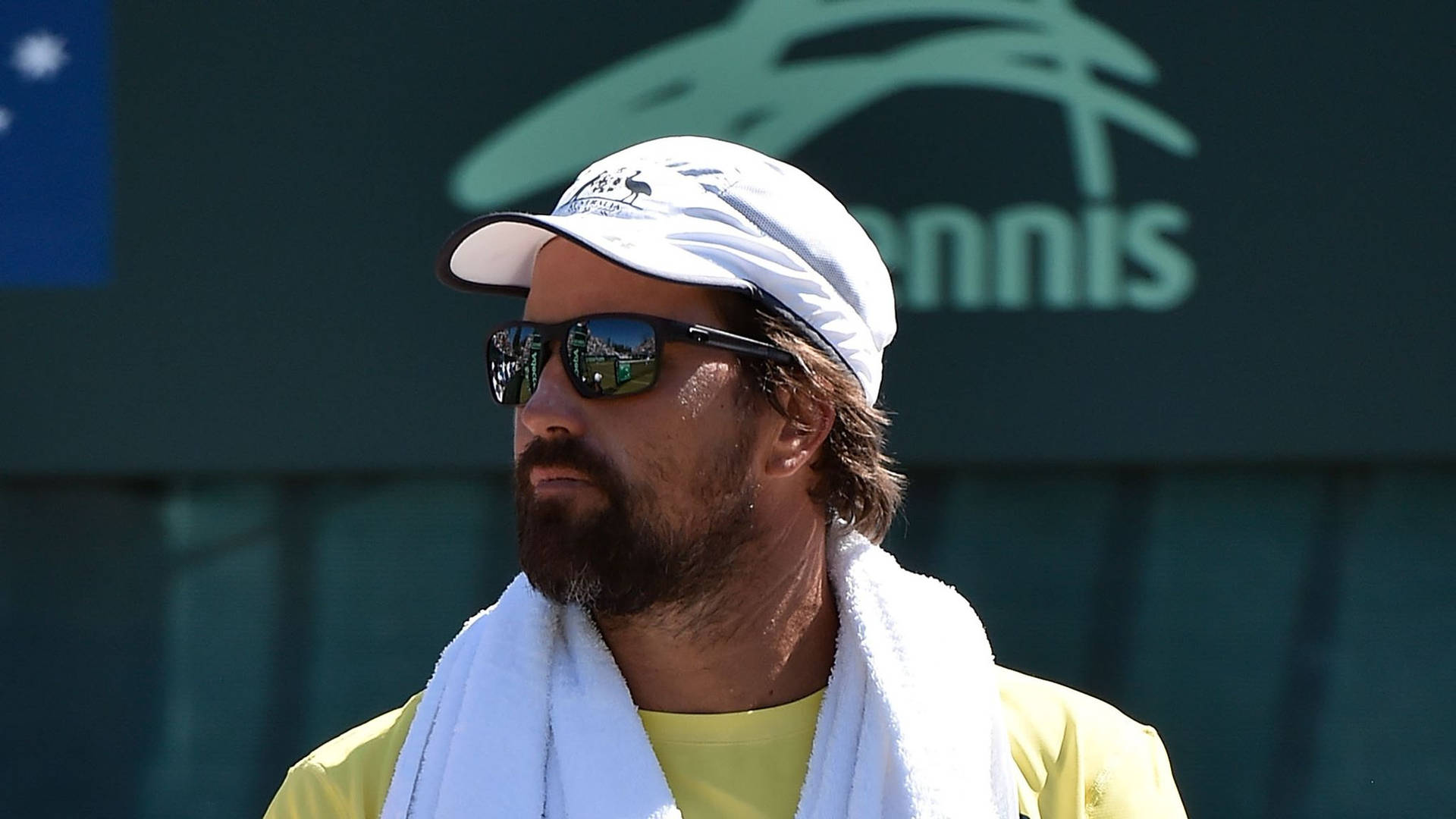 Patrick Rafter Wearing Sunglasses Background