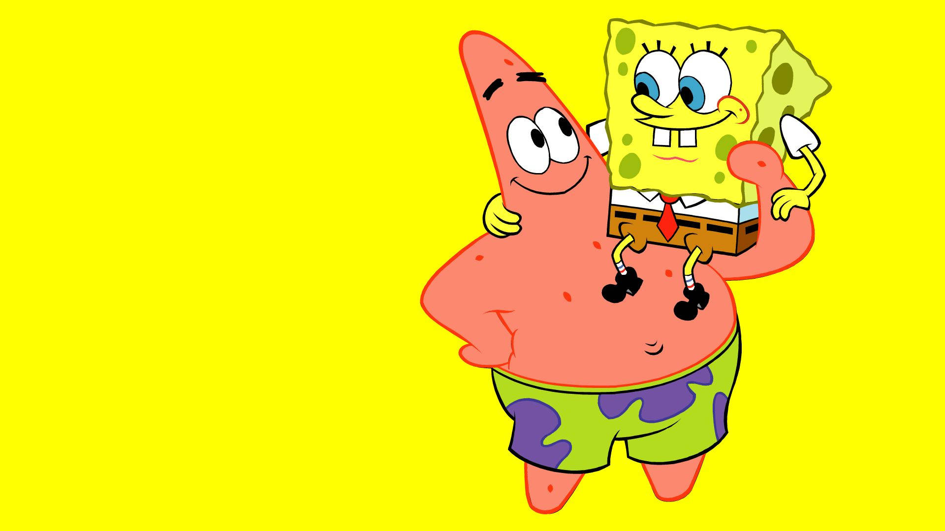 Patrick Star Carrying Cool Spongebob Squarepants Background