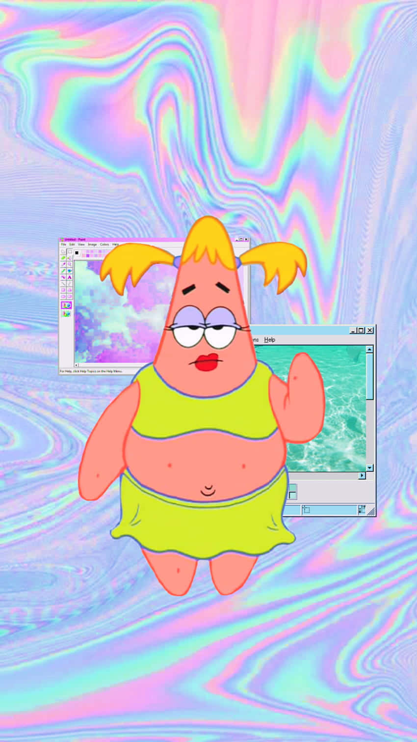 Patrick Star Girl Cartoon Pfp