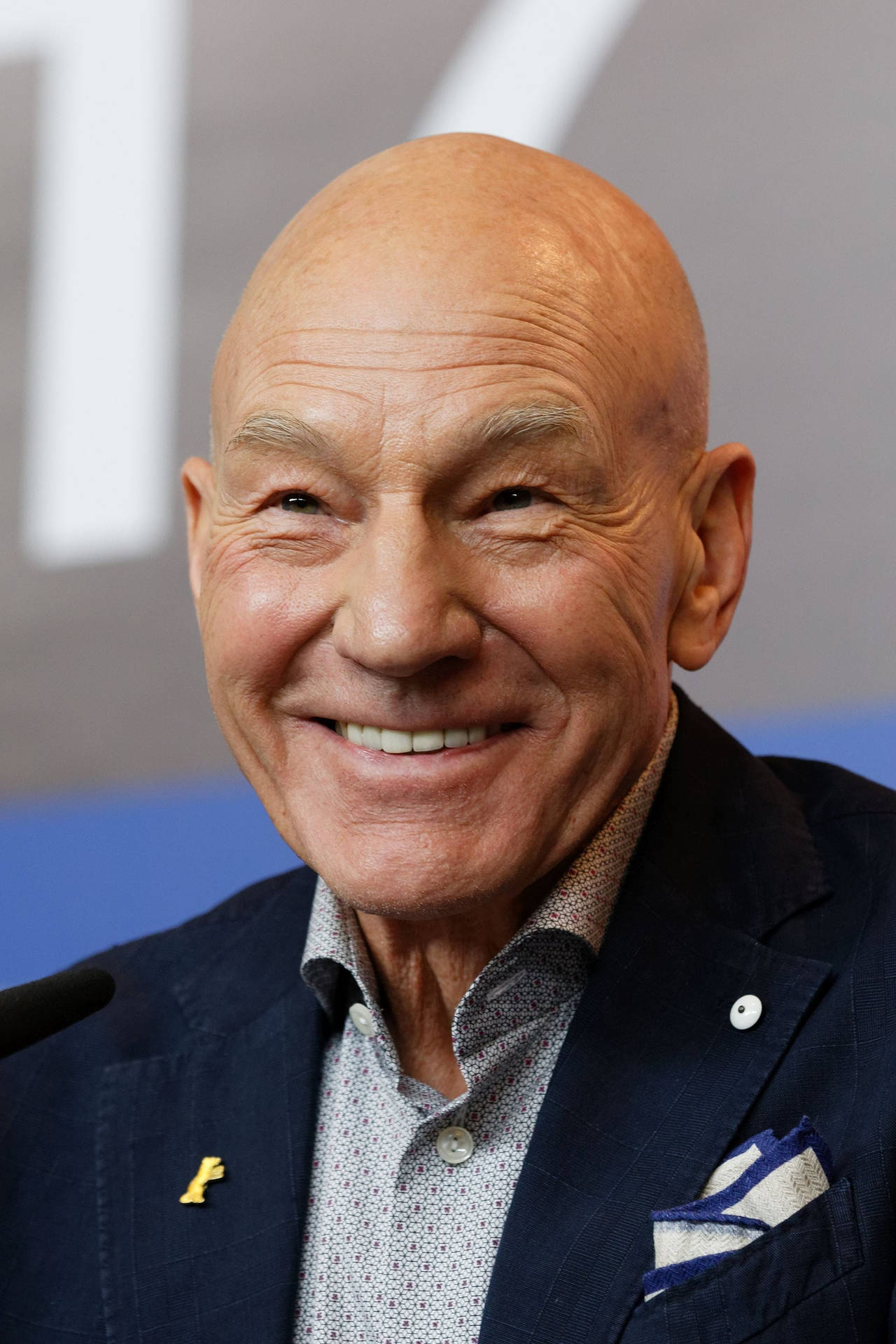 Patrick Stewart Genuinely Grinning Background