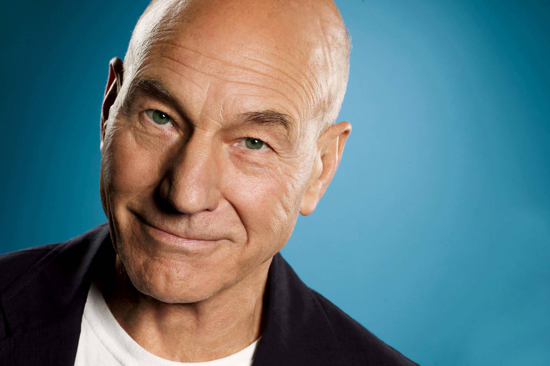 Patrick Stewart Green Eyes Background