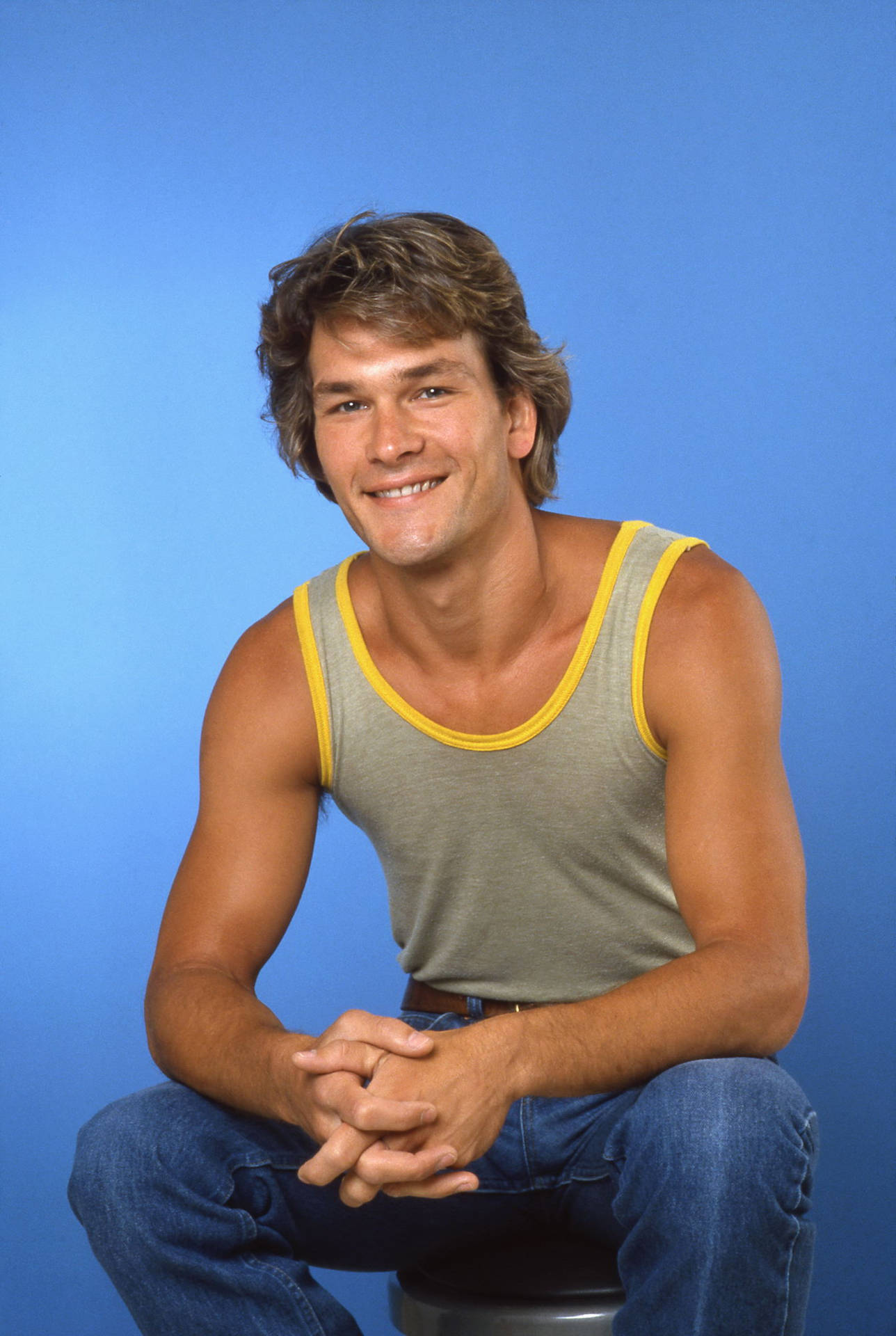 Patrick Swayze Young Photoshoot Background