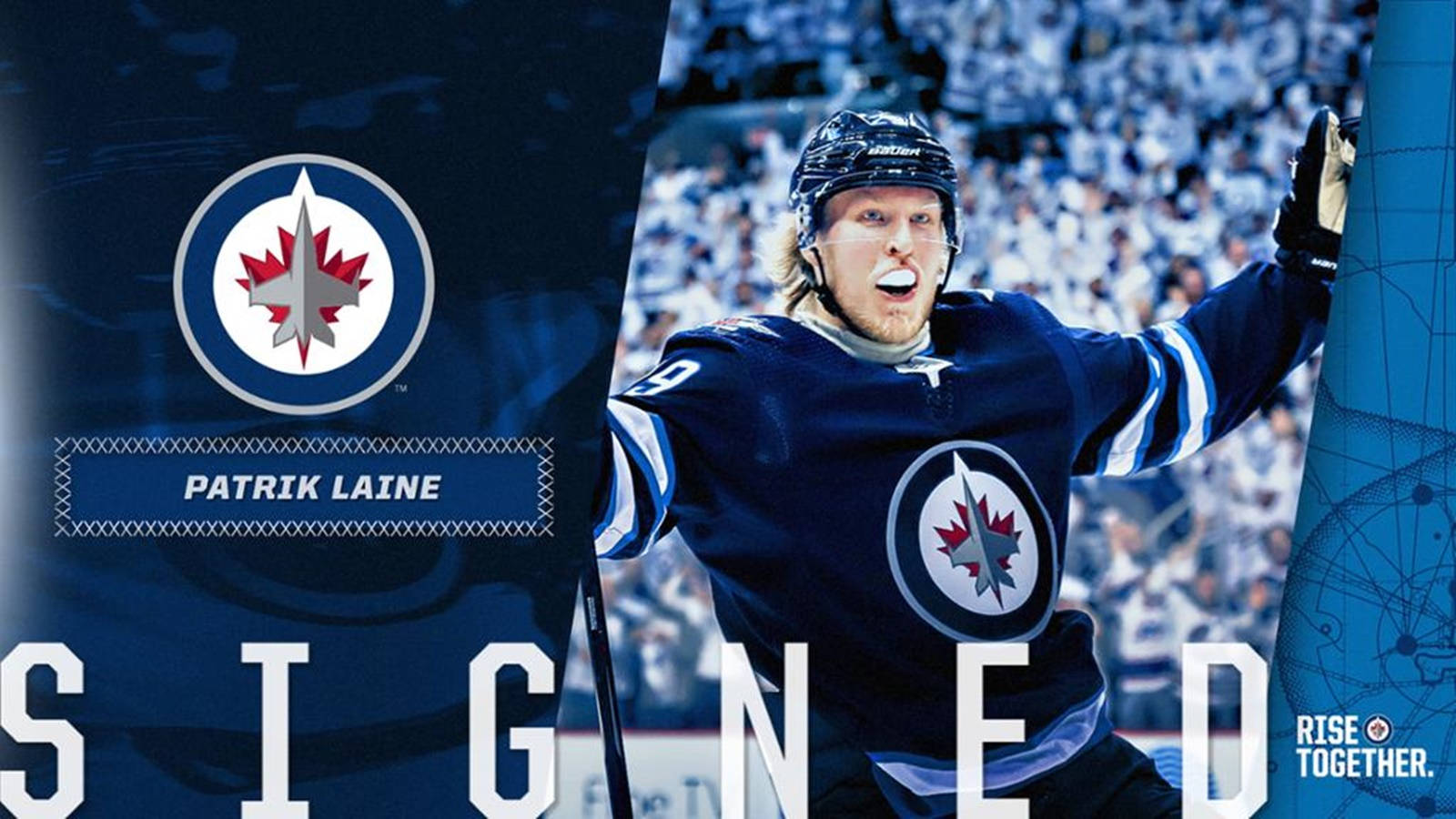 Patrik Laine Signed Rise Together Background