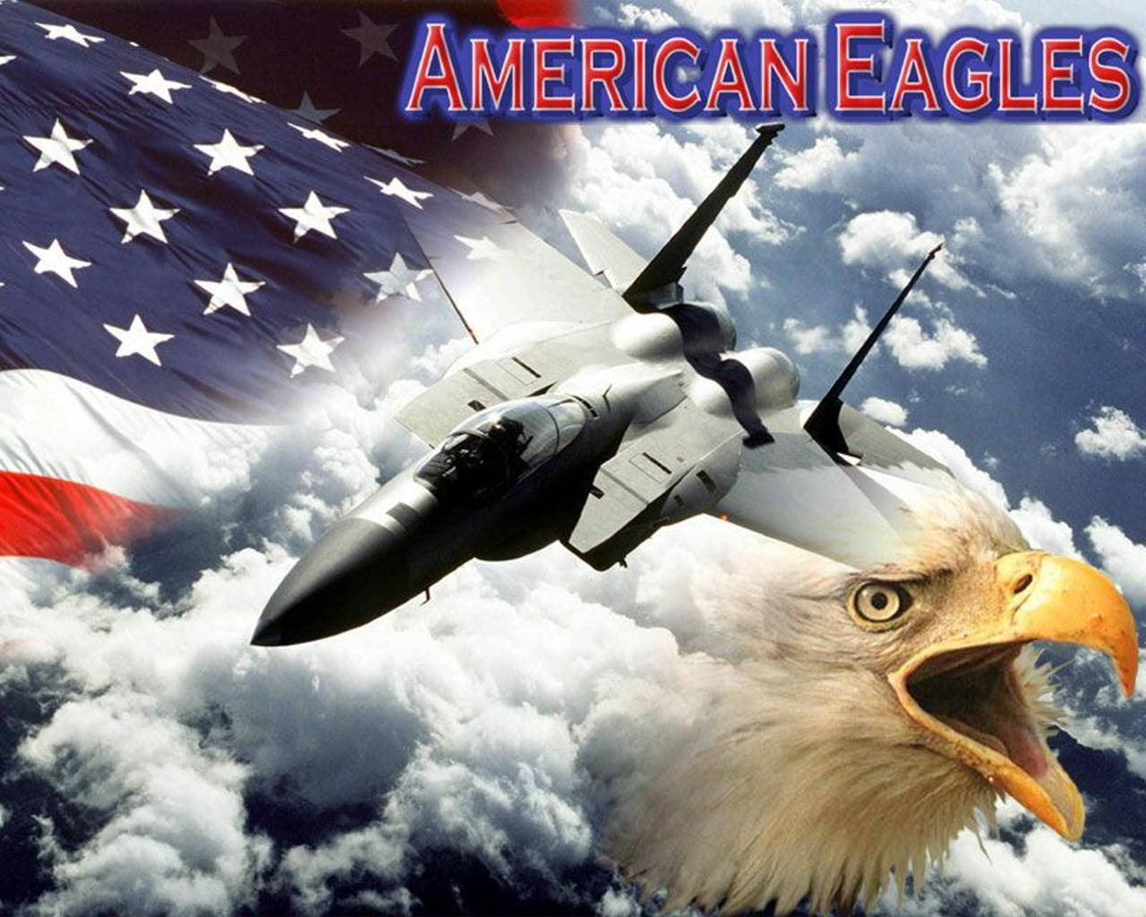 Patriotic American Eagles Background