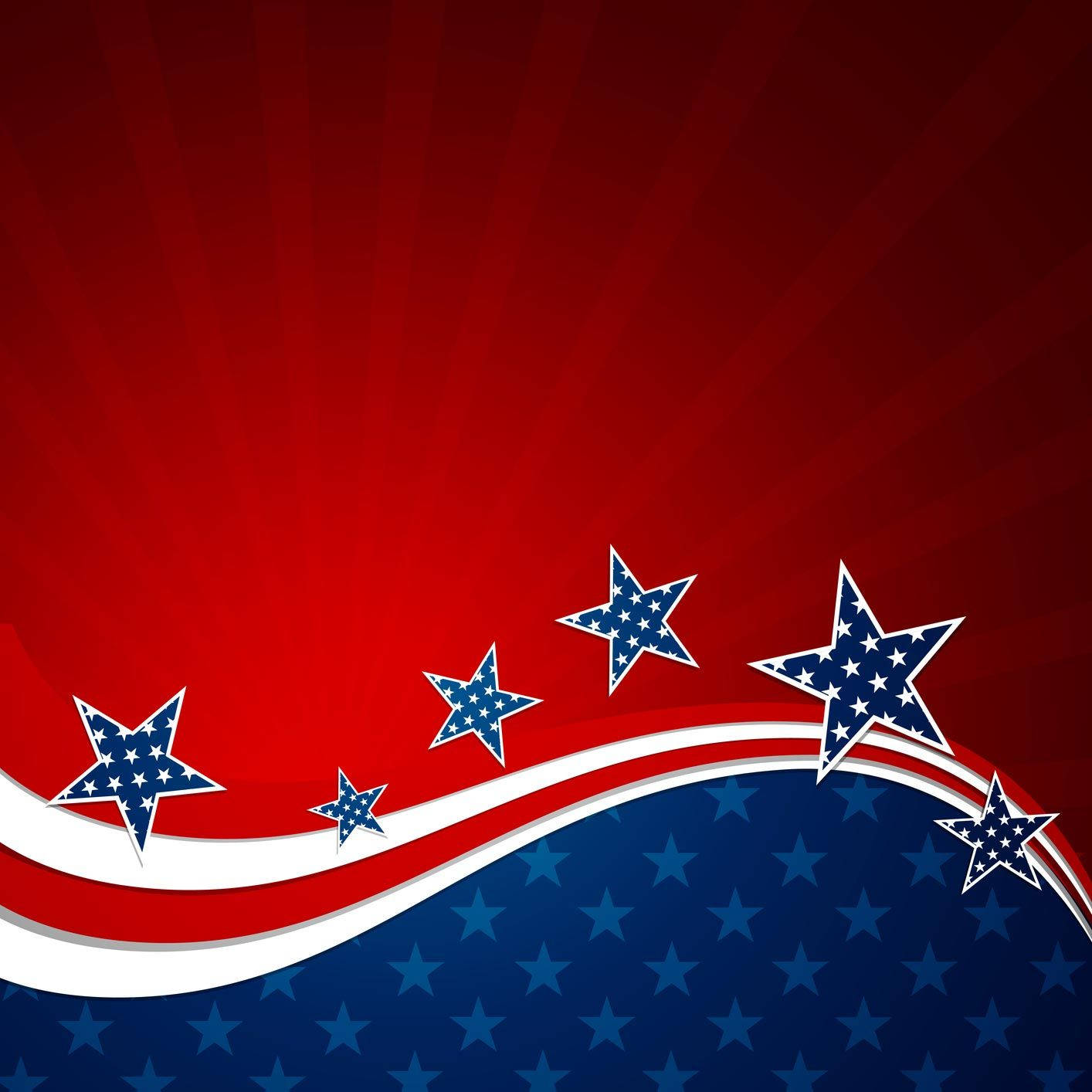 Patriotic Background With Stars And Stripes Background