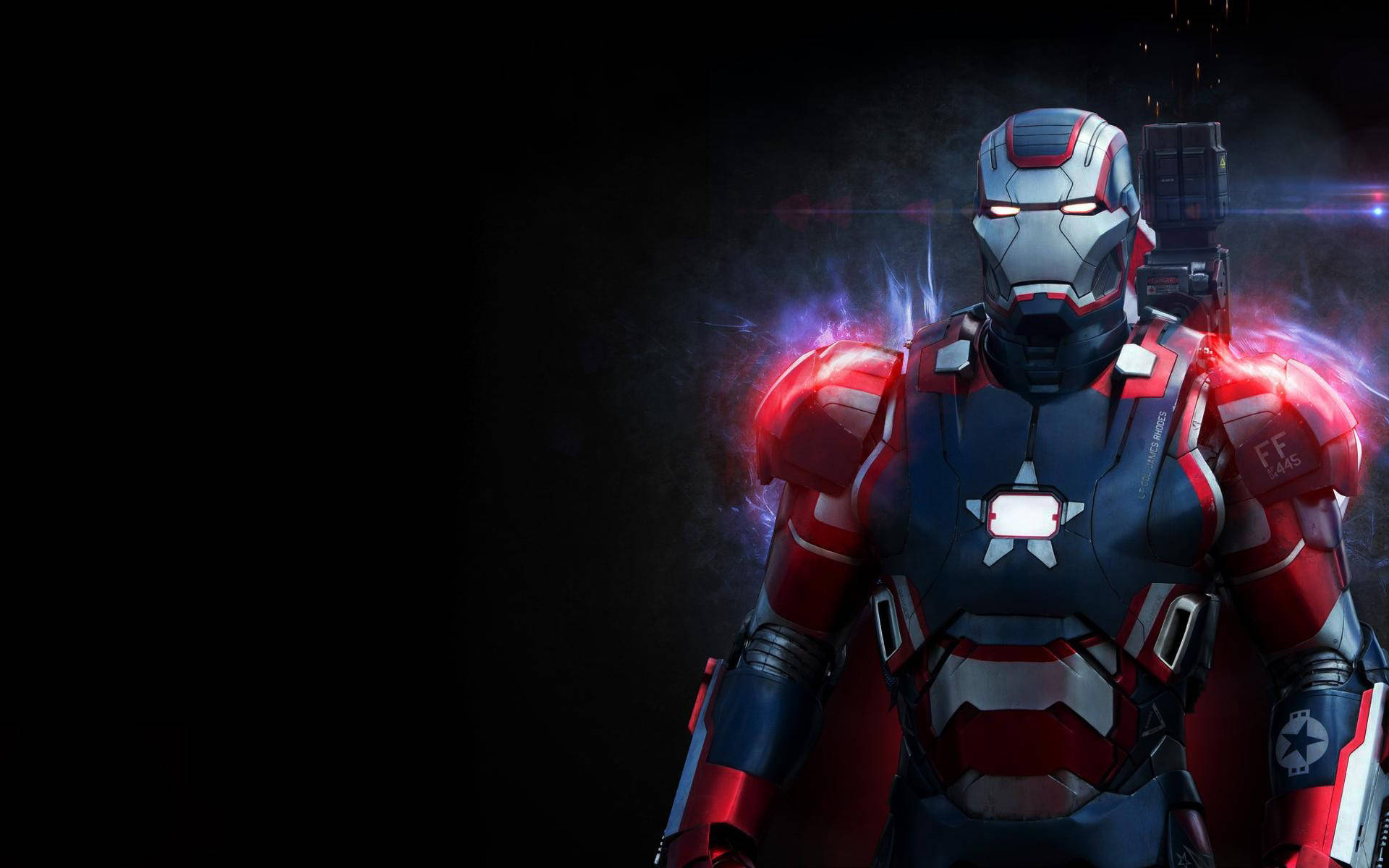 Patriotic Body Suit Iron Man Superhero Background