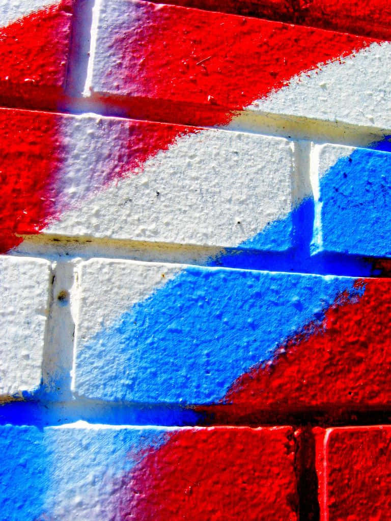 Patriotic Brick Wall Art Background