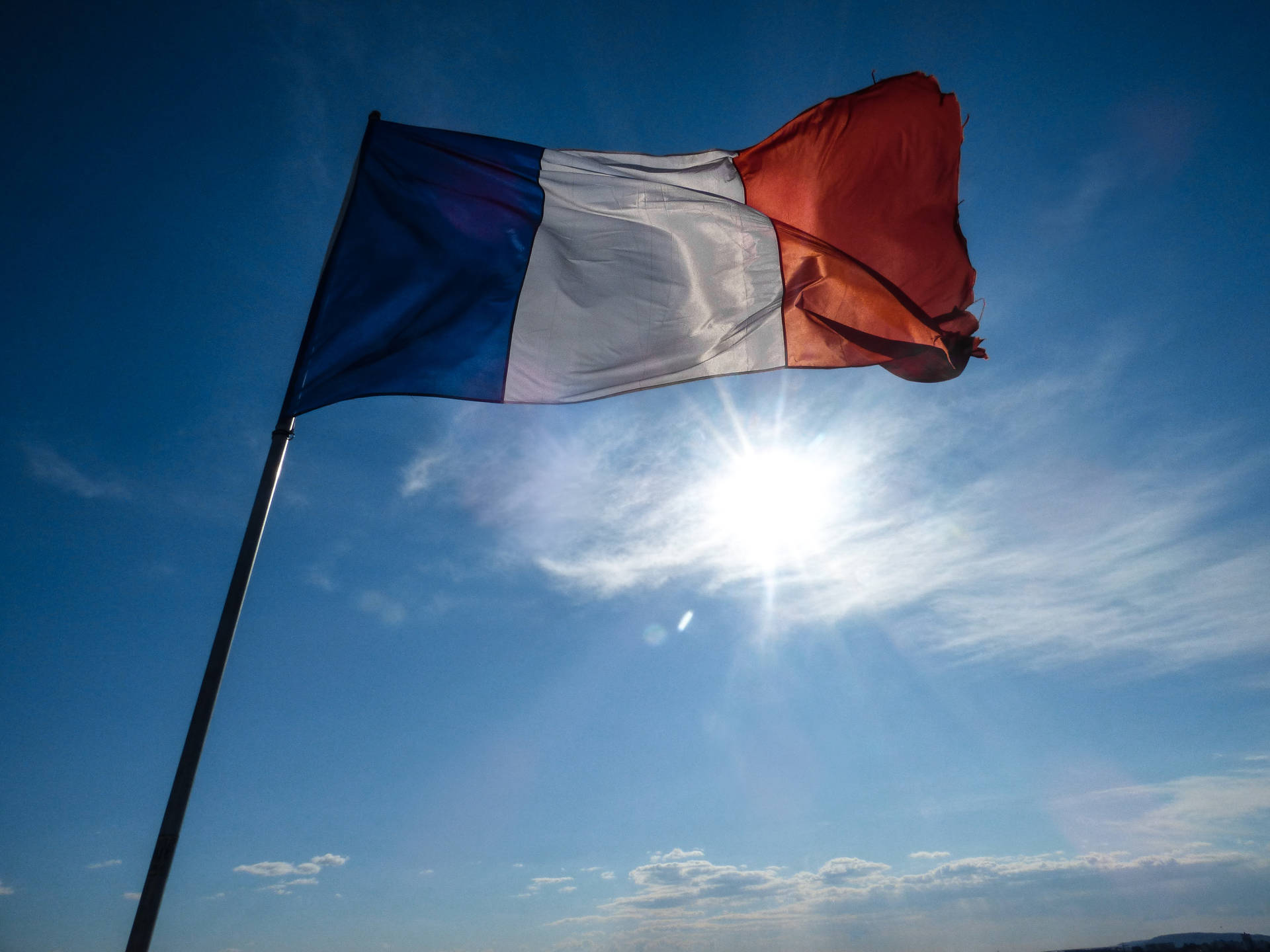 Patriotic France Flag Background