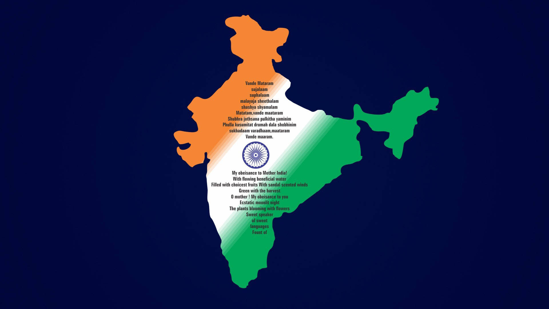 Patriotic India Map Background