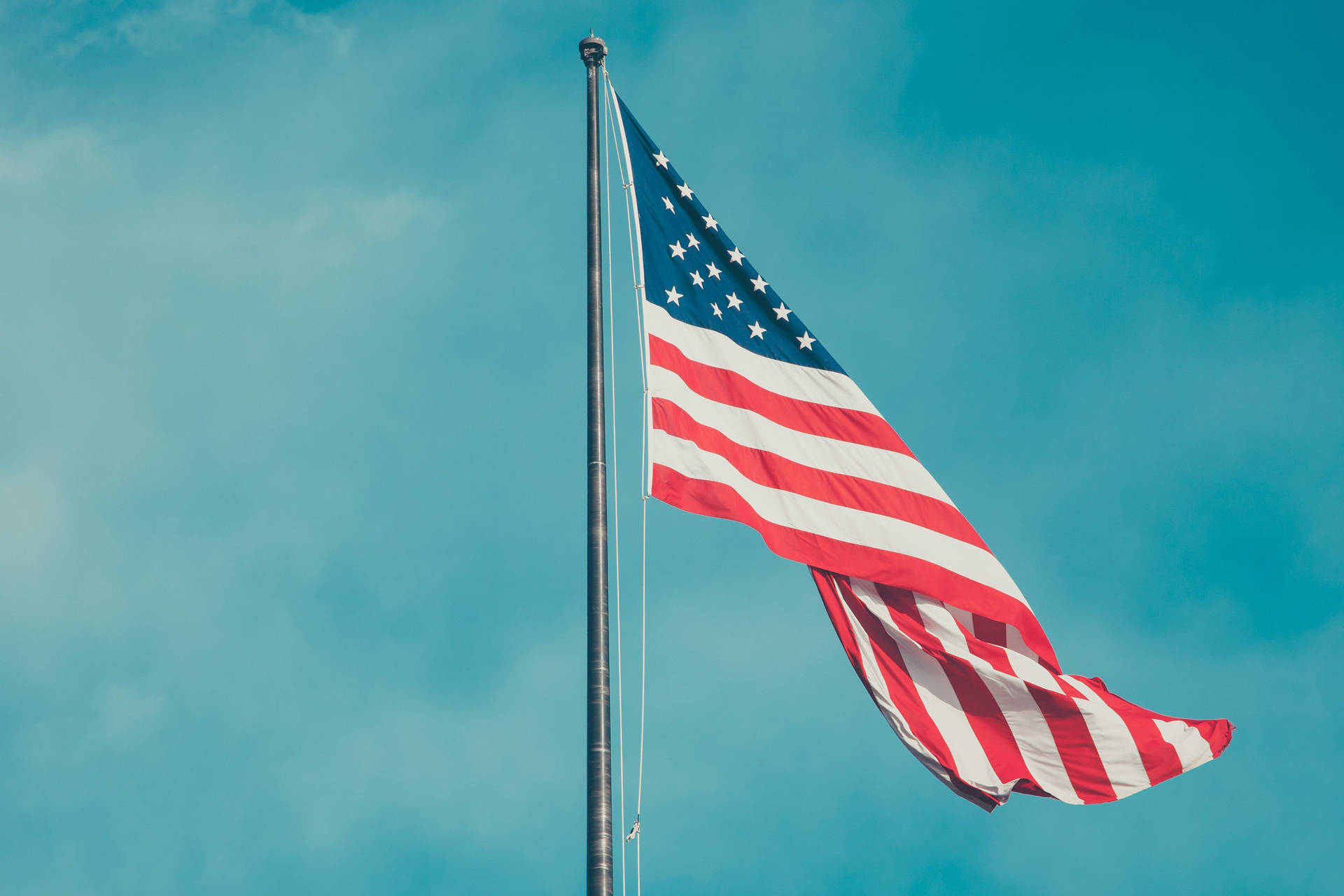 Patriotic Waving Flag Background