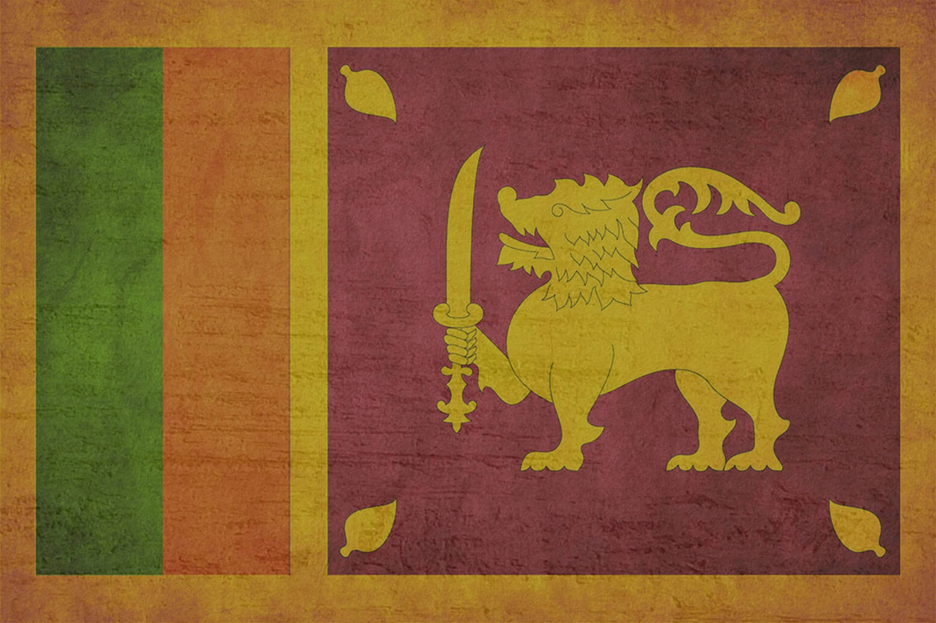 Patriotism Unfurled - The Flag Of Sri Lanka Background