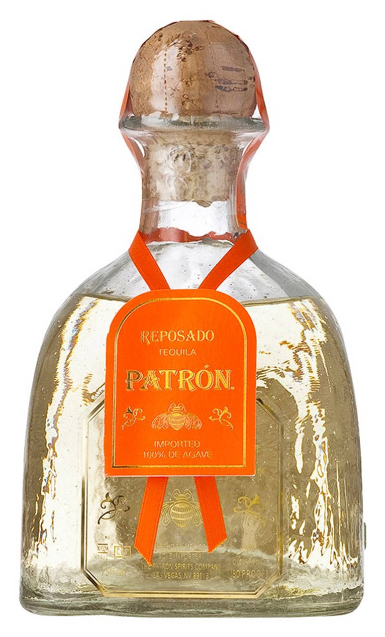 Patron Tequila Reposado With Orange Tag Background