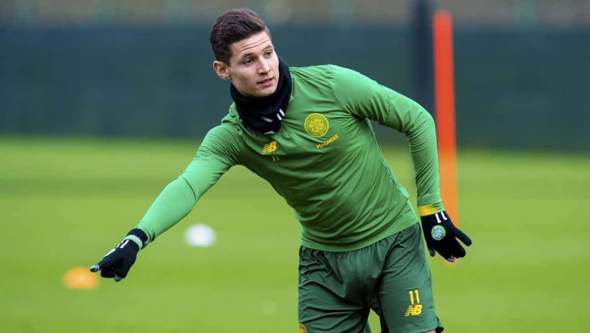 Patryk Klimala Celtic Training Session Background