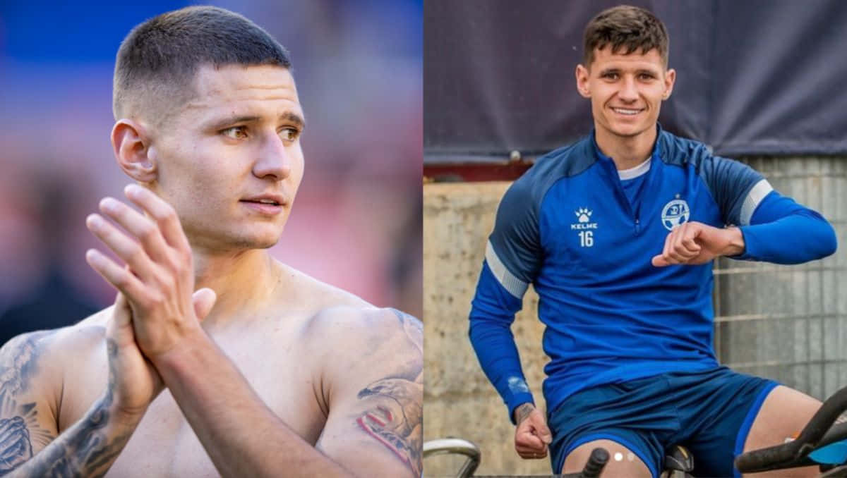 Patryk Klimala Soccer Player Collage Background