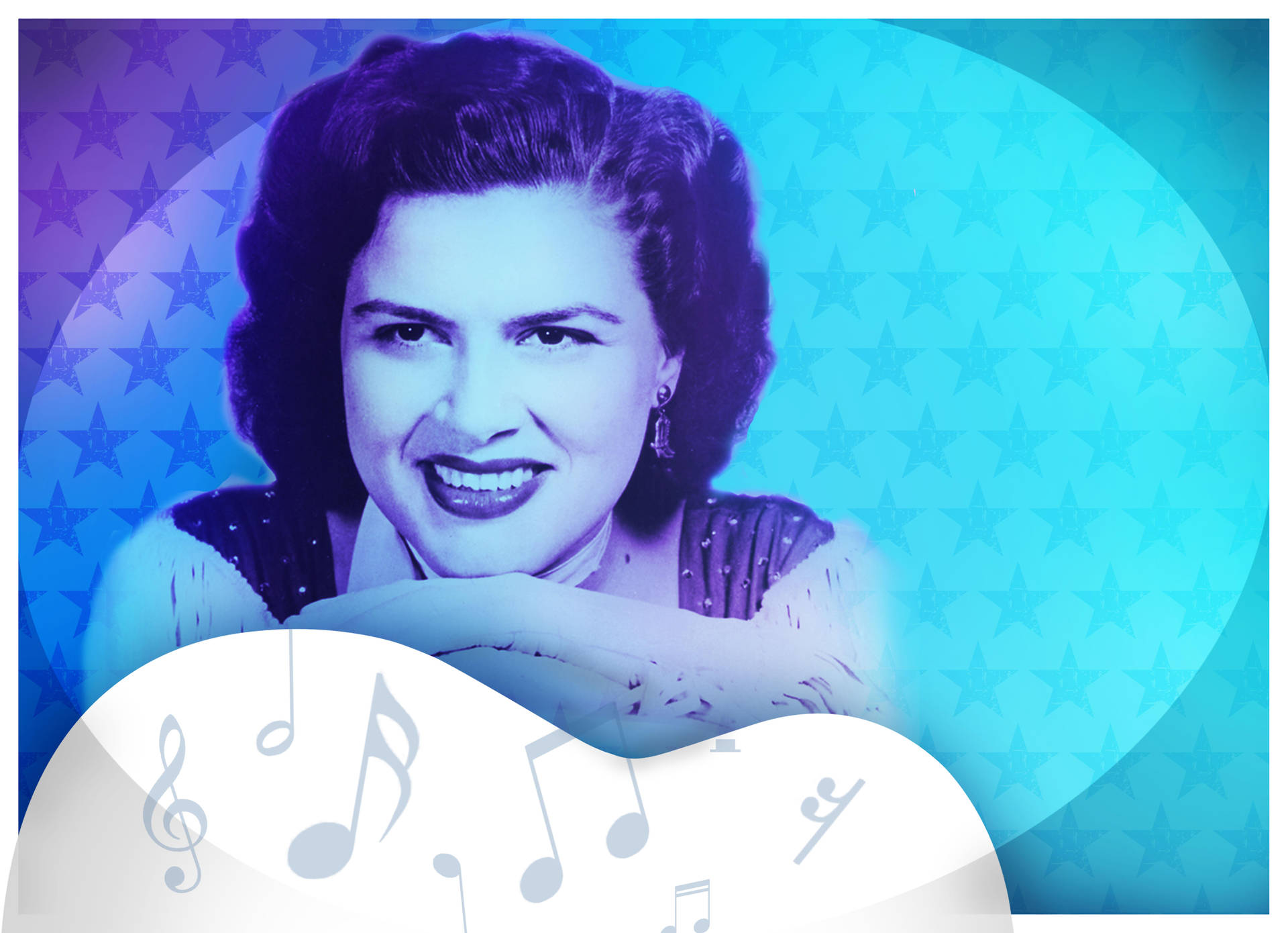 Patsy Cline Graphic Design Background