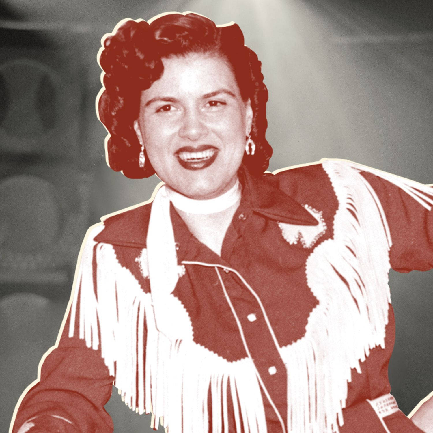 Patsy Cline Red Color Background