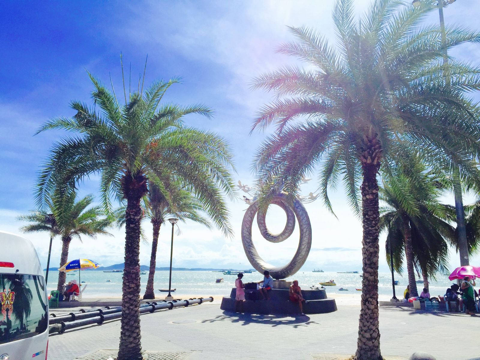 Pattaya Palm Trees Background