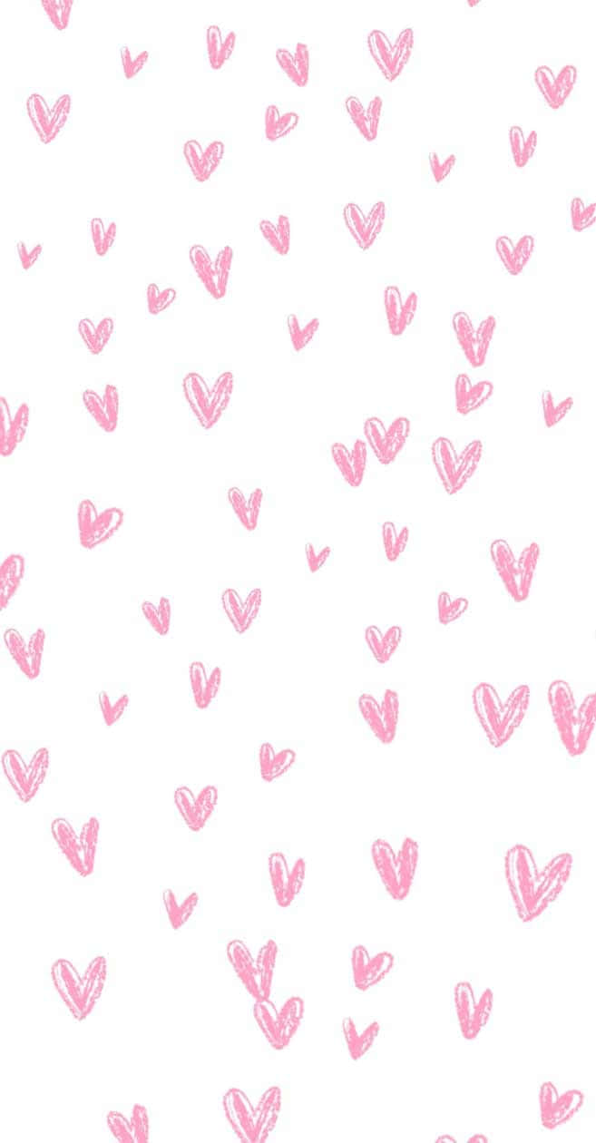 Pattern Design Pink Hearts Iphone