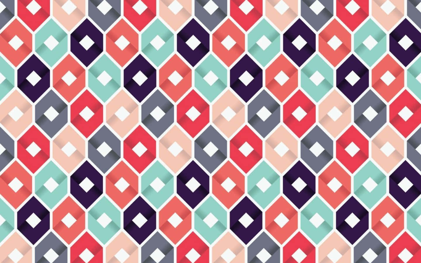 Pattern Desktop Colorful Honeycomb Background