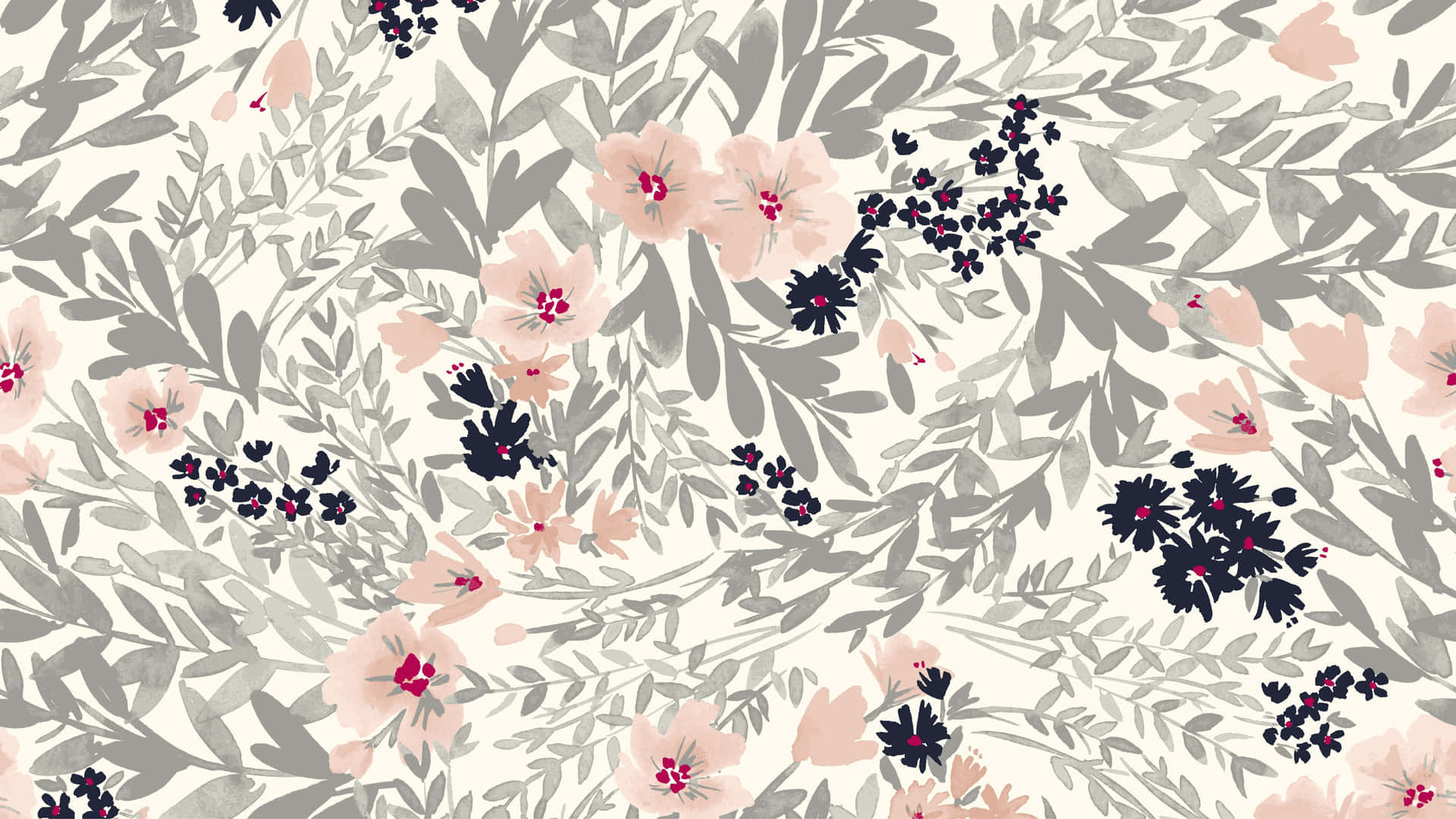 Pattern Desktop Pink And Black Flowers