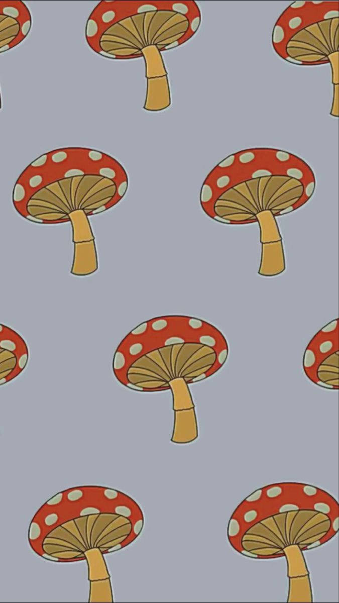 Pattern Mushroom Aesthetic Background