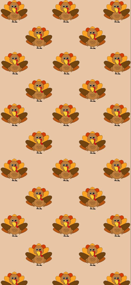 Pattern Turkey Happy Thanksgiving Background