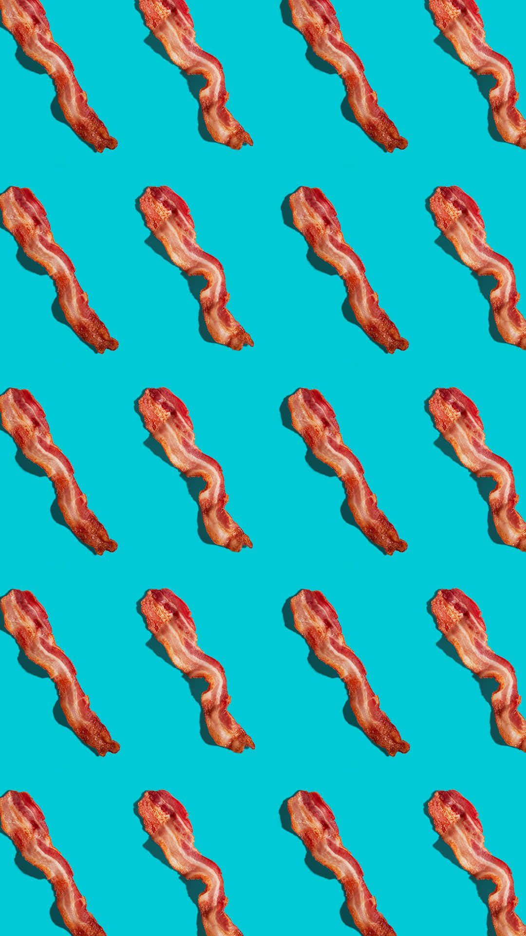 Patterned Bacon Stripson Blue Background Background
