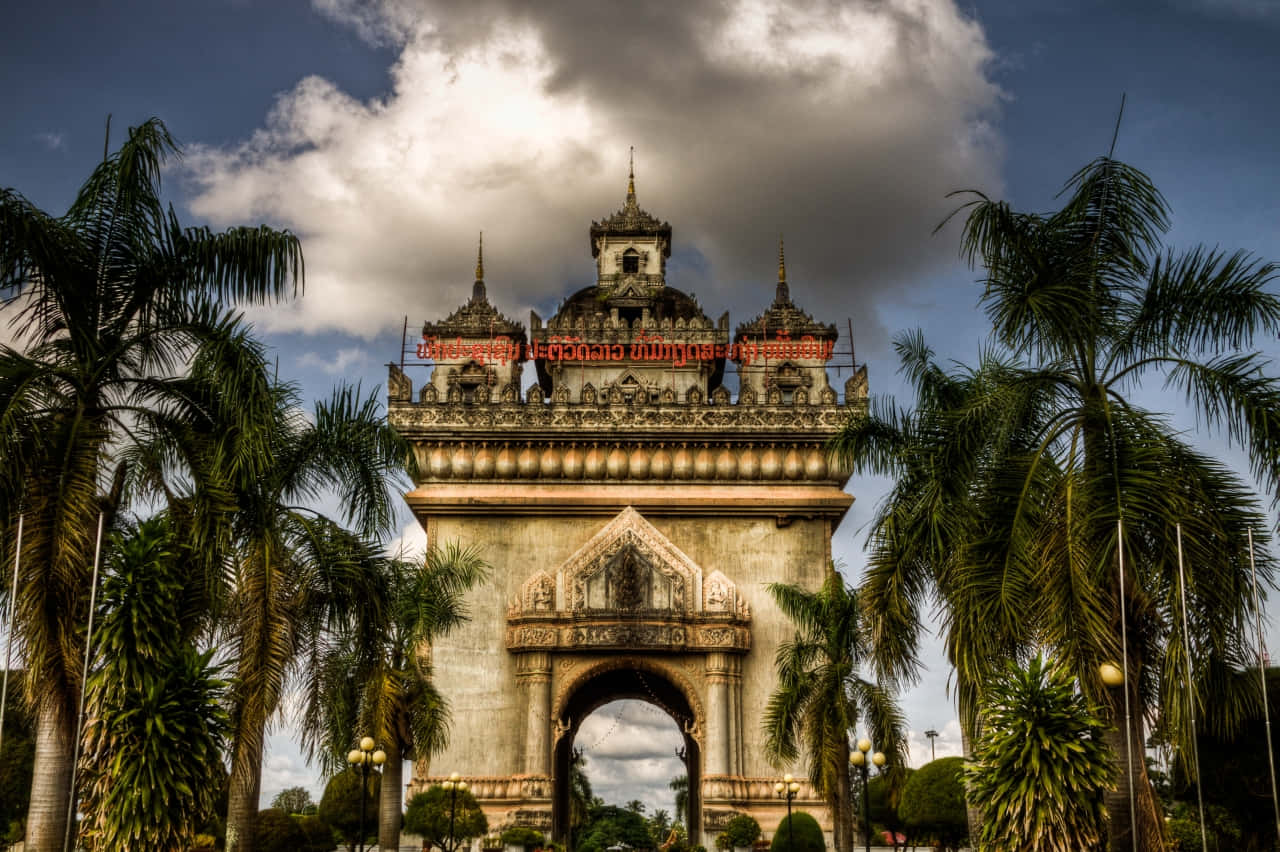 Patuxai War Monument Hdr Background