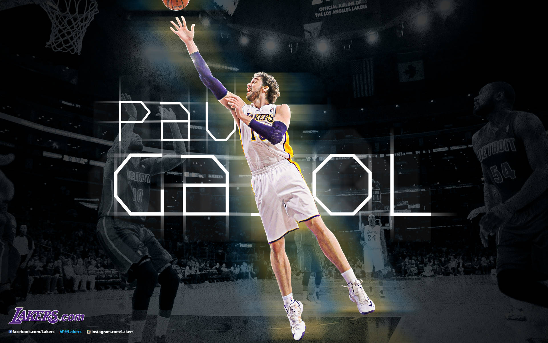 Pau Gasol Lakers Poster Background