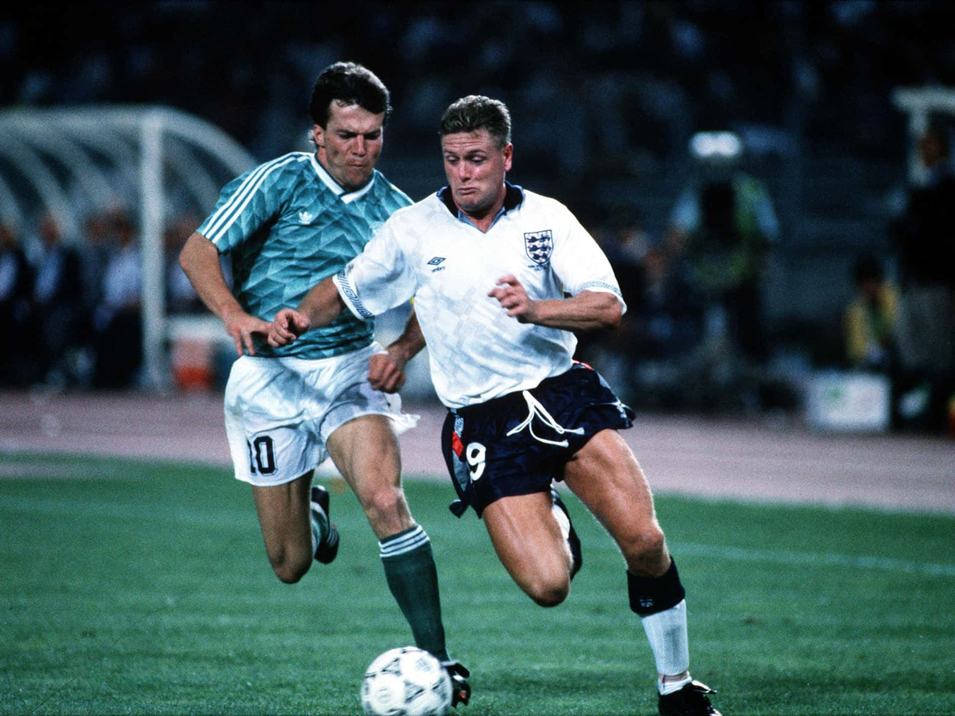 Paul Gascoigne Defending The Ball