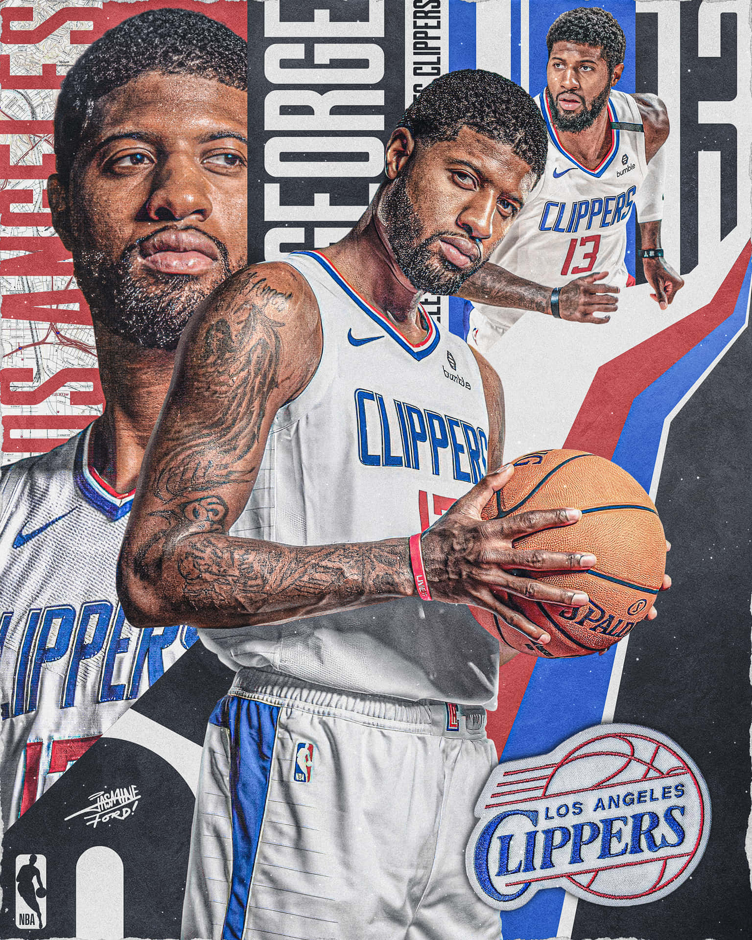 Paul George Clippers Collage