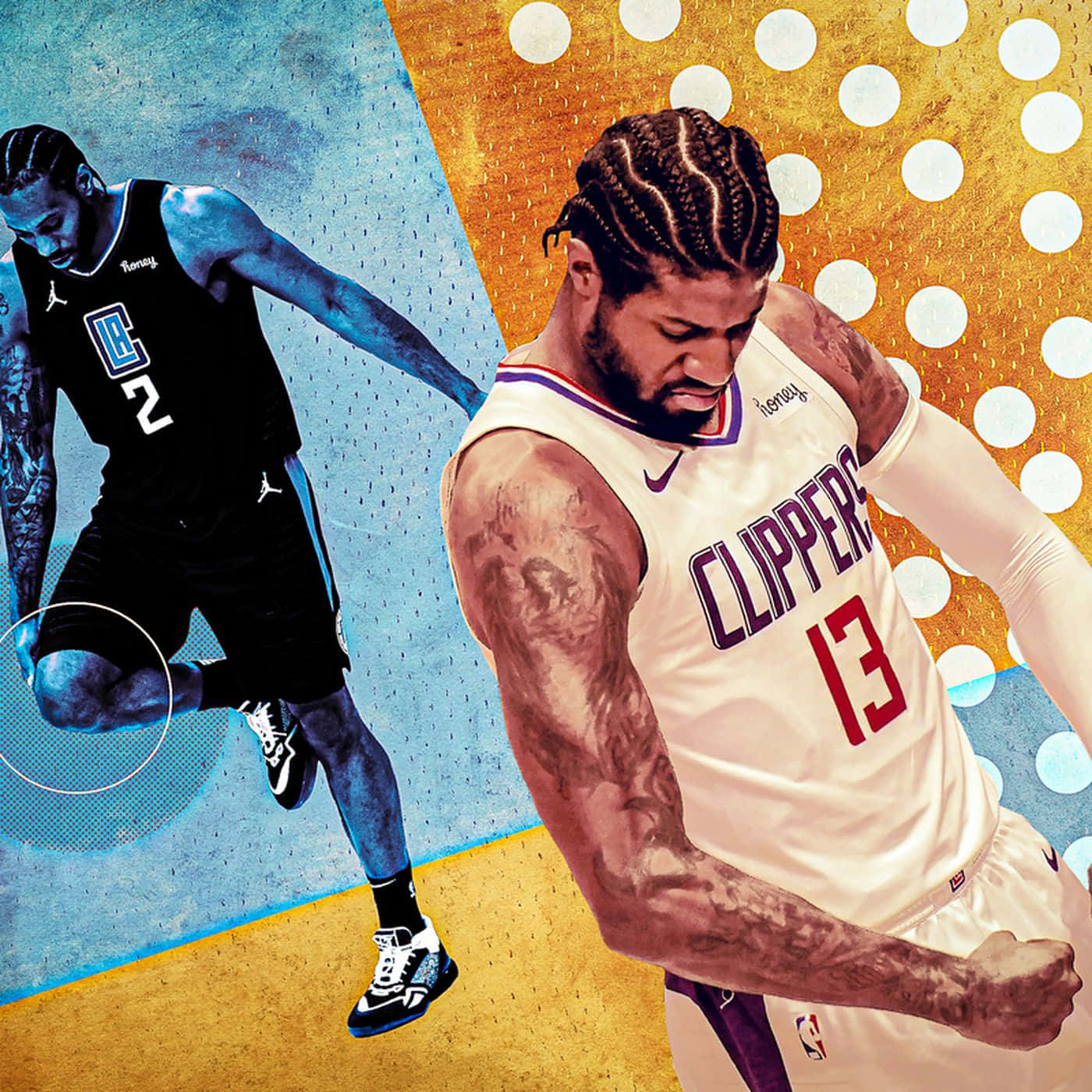 Paul George Clippers Poster Background