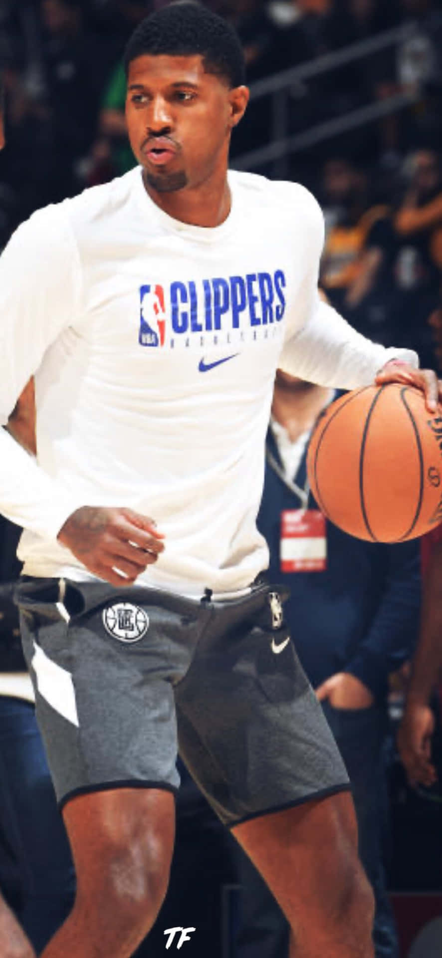 Paul George Clippers Warm Up Background