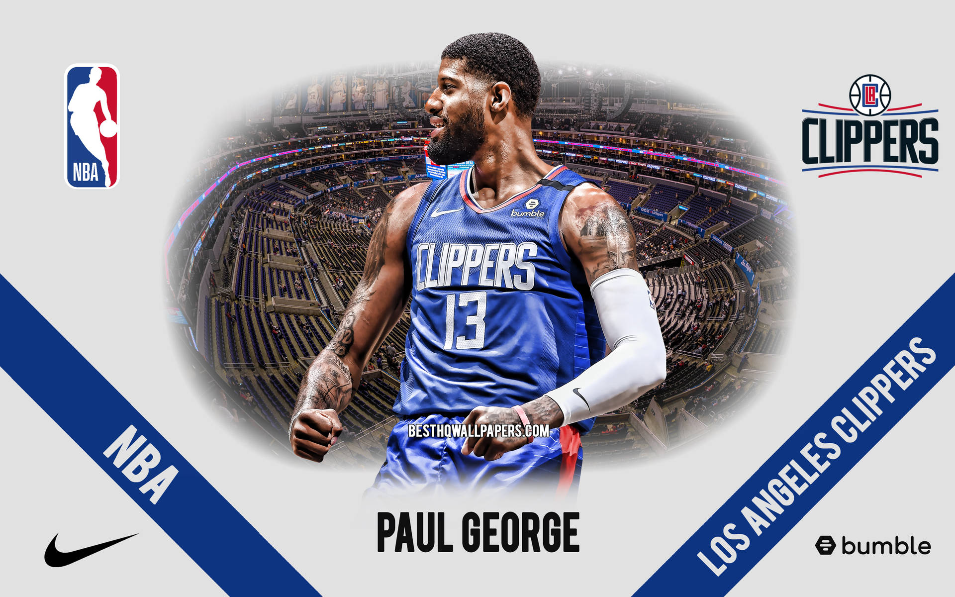 Paul George Nba Arena Poster Background