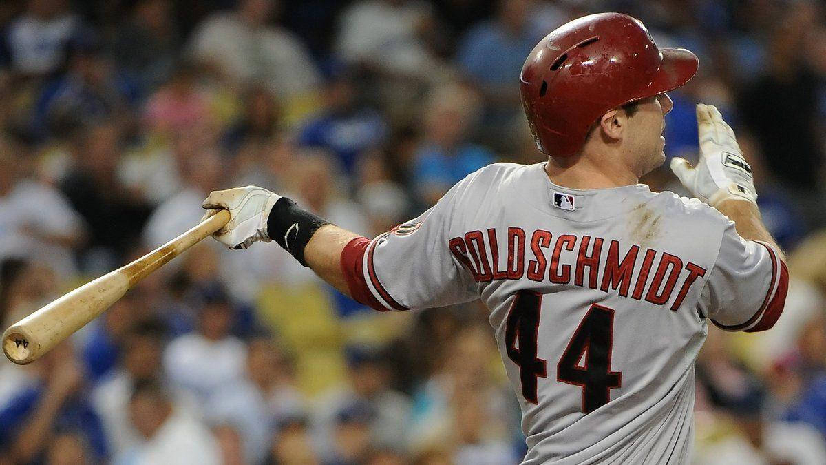 Paul Goldschmidt Back View Swing Background