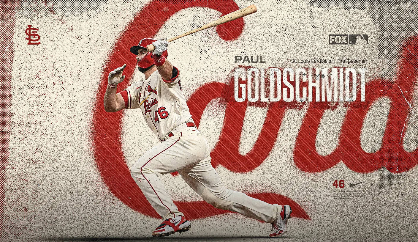 Paul Goldschmidt In Action During The Game Background