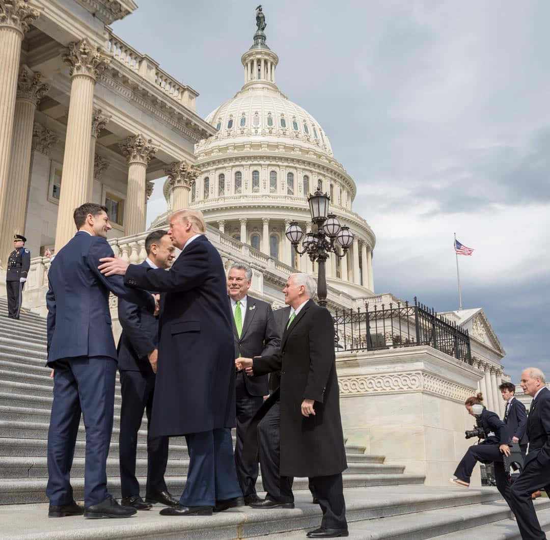 Paul Ryan And Donald Trump In White House Background