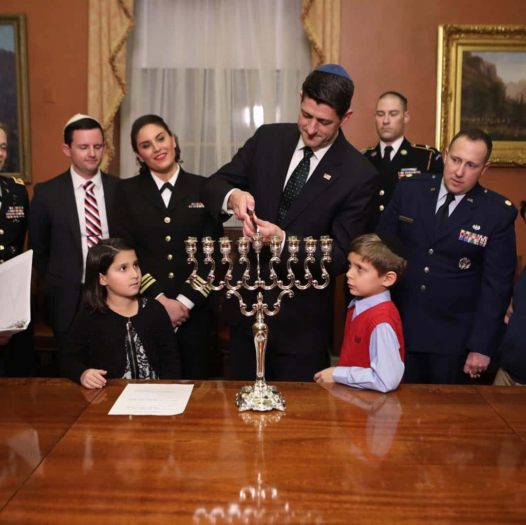 Paul Ryan With Kids Background