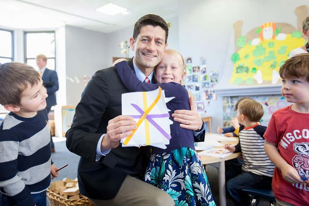 Paul Ryan With School Girl Background