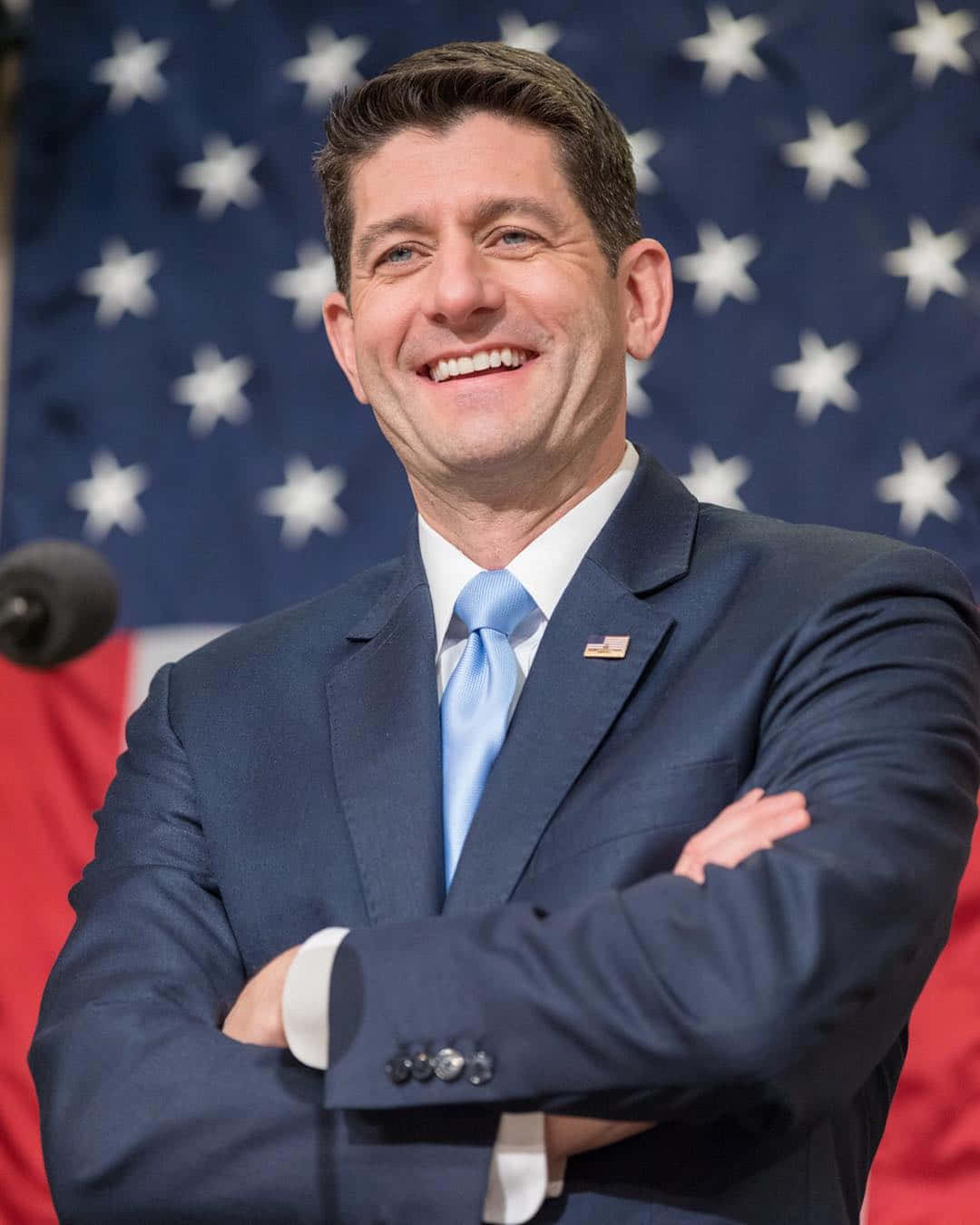 Paul Ryan With Usa Flag Background