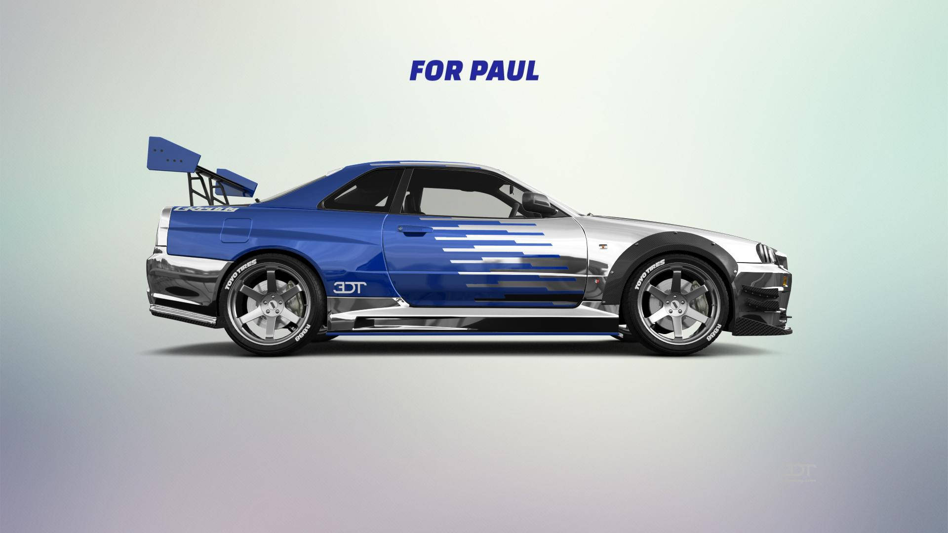 Paul Walker And His Car - Fast And Furious Background