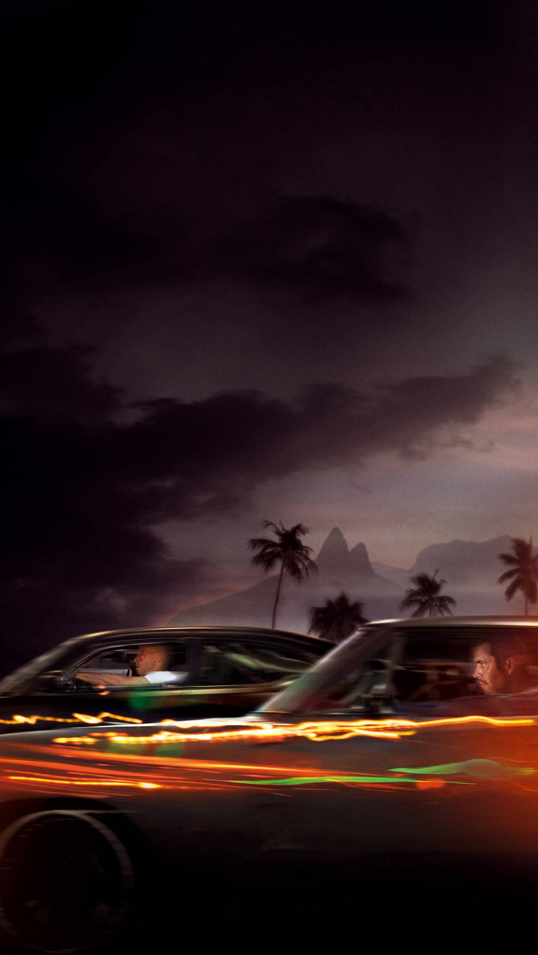 Paul Walker And Vin Diesel Driving Background