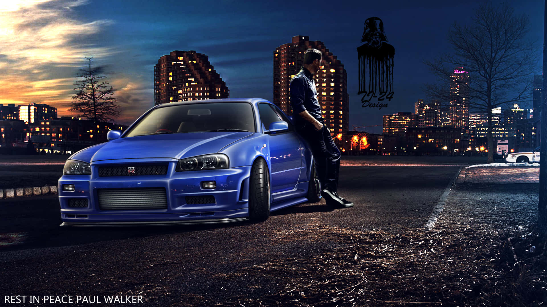 Paul Walker Drives An Iconic Nissan Skyline Background