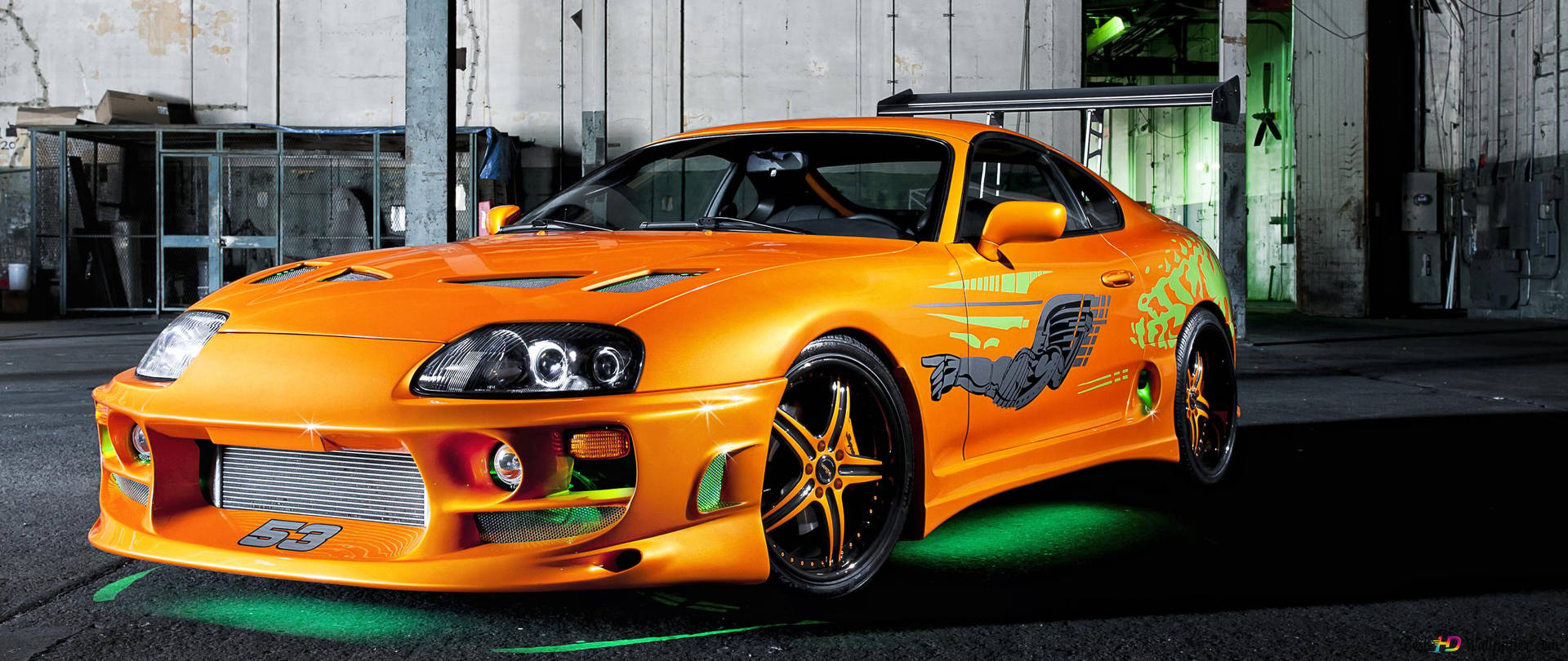 Paul Walker Poses Alongside His Car Background