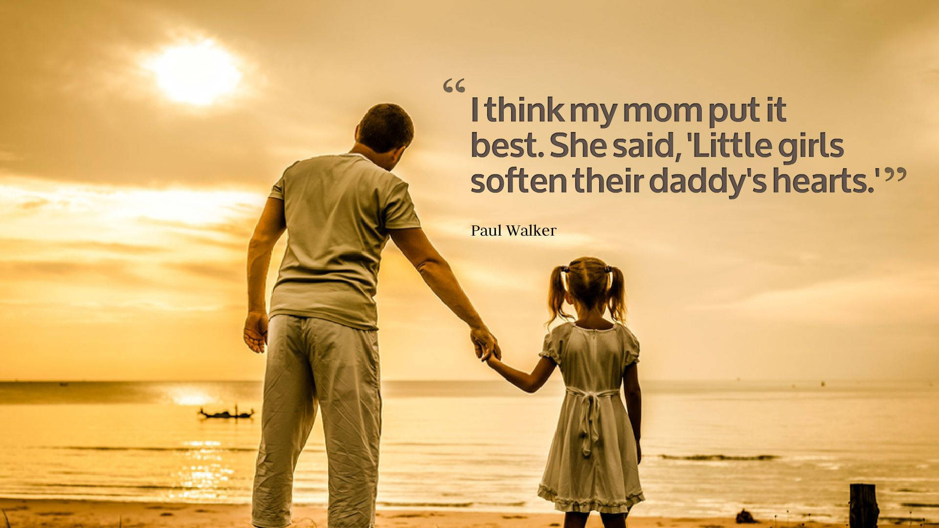 Paul Walker's Quote For Father's Day Background