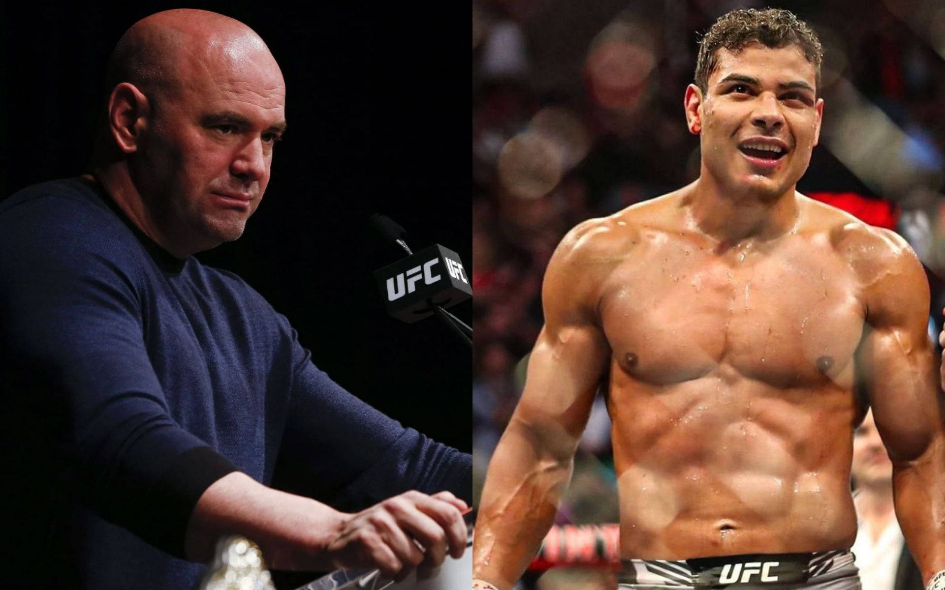 Paulo Costa And Dana White Background