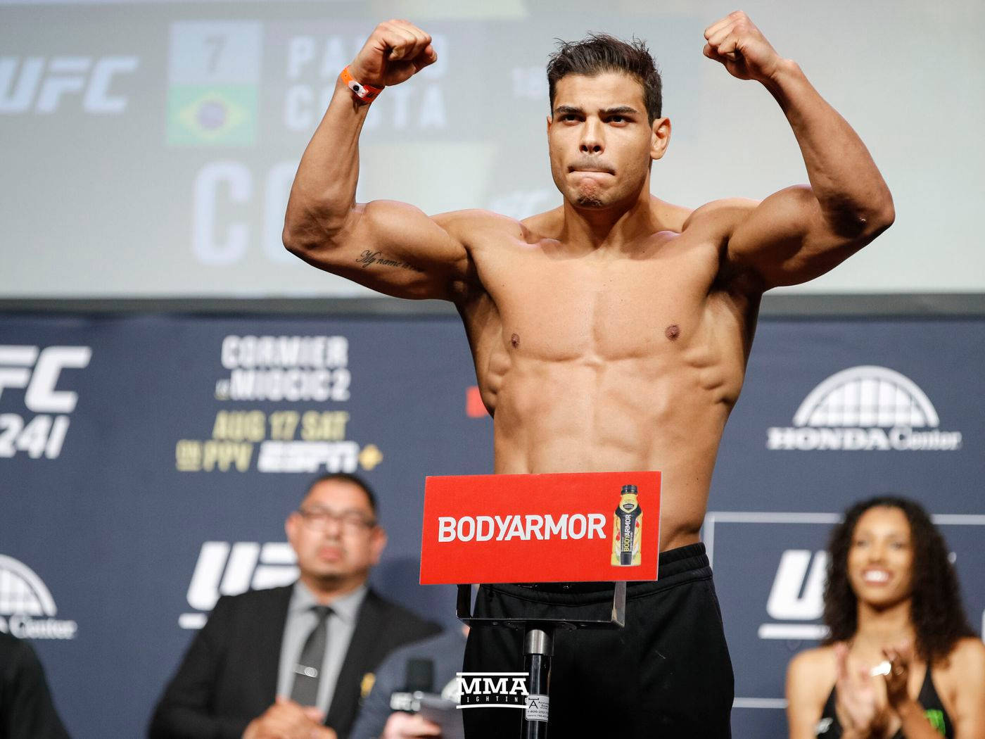 Paulo Costa, Ufc Middleweight Fighter, Posing At Weigh-in